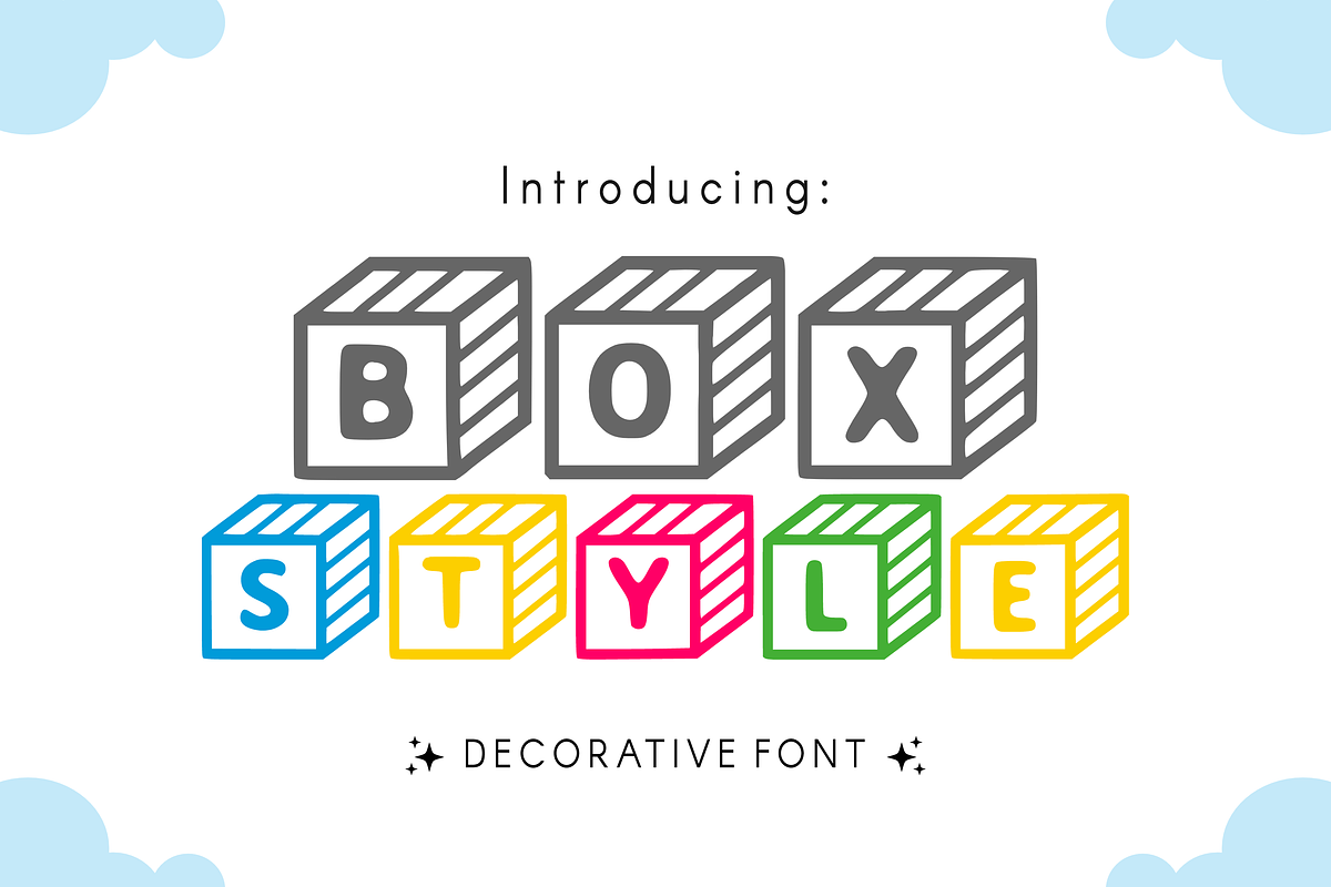 Box Style - Kids Font Types, a Font by KiddoGlyphs Studio (Photo 1 of 4)