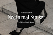 Nocturnal Sunset modern serif font, a Serif Font by BilberryCreates (Thumbnail 1 of 13)