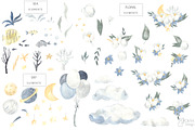WHALES watercolor collection, an Animal Illustration by OlliArtDesign (Thumbnail 4 of 9)
