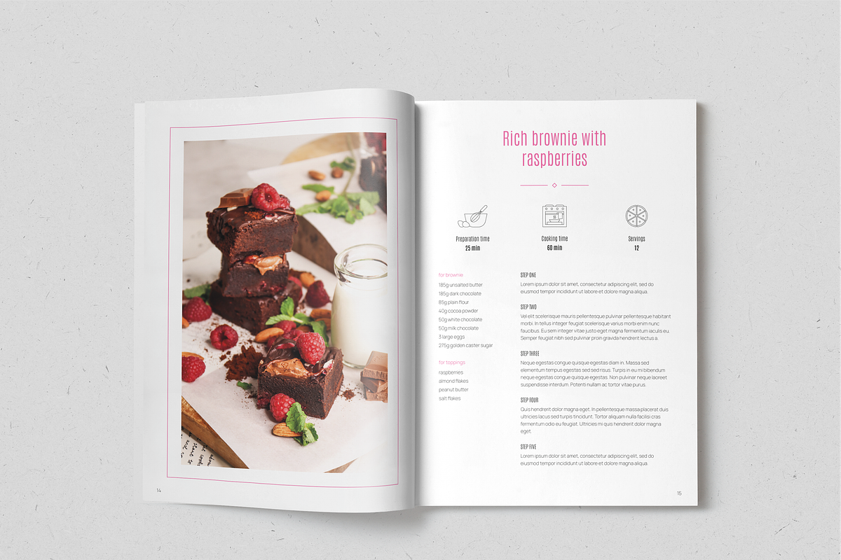 Sweet Heaven Recipe Book, a Magazine Template by SonaGeciova (Photo 9 of 18)