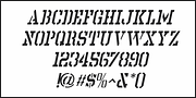 Stencil Chamfer JNL, a Slab Serif Font by Jeff Levine Fonts (Thumbnail 5 of 5)