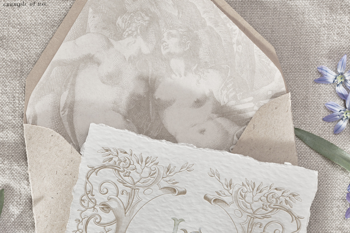 Baroque frames wedding clip art blue, a Decorative Illustration by GrafikBoutique (Photo 10 of 11)