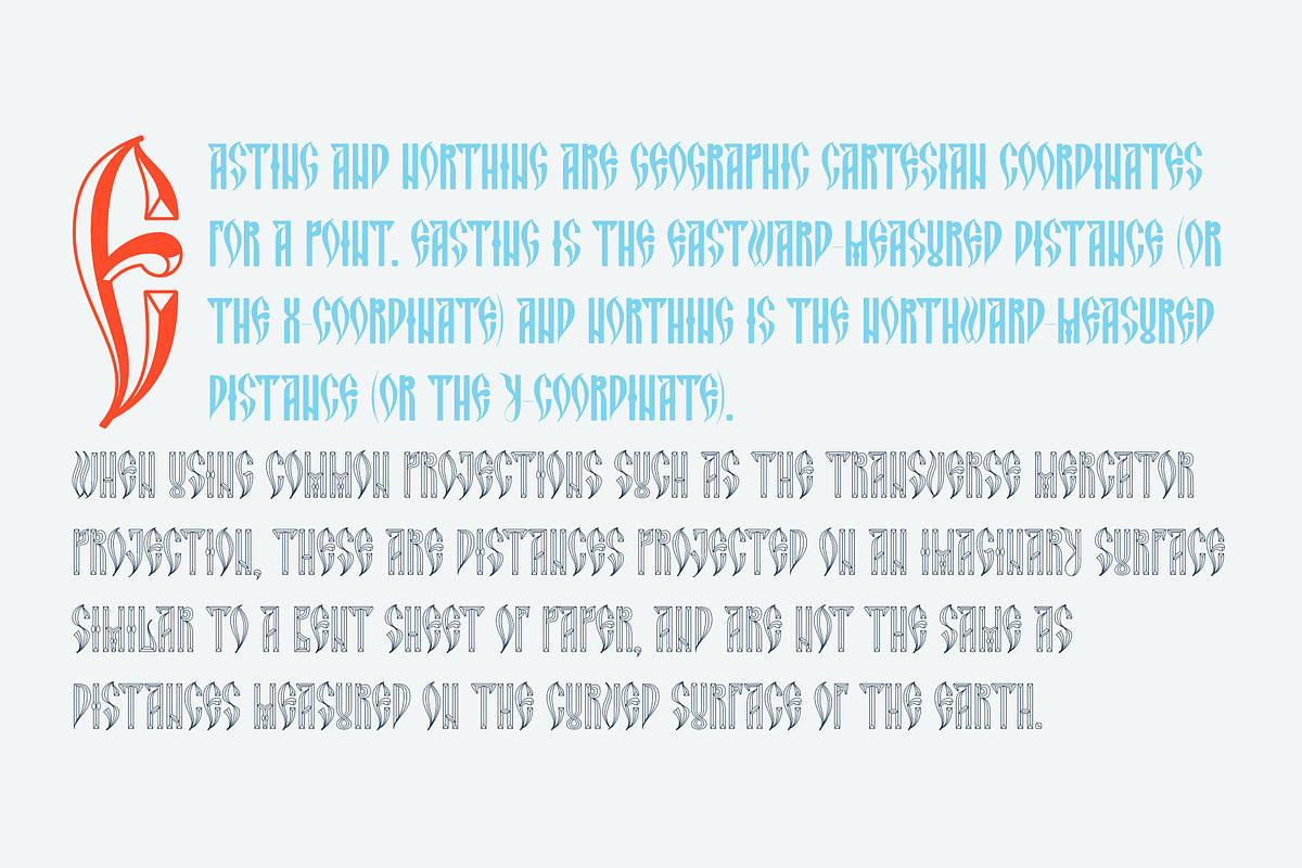 Northern Monk blackletter font preview 6