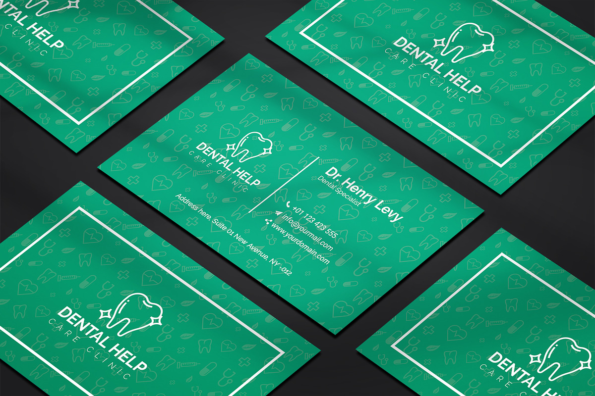 Dental Business card & 3 Mock-up, a Business Card Template by Smashing_Studio (Photo 3 of 10)