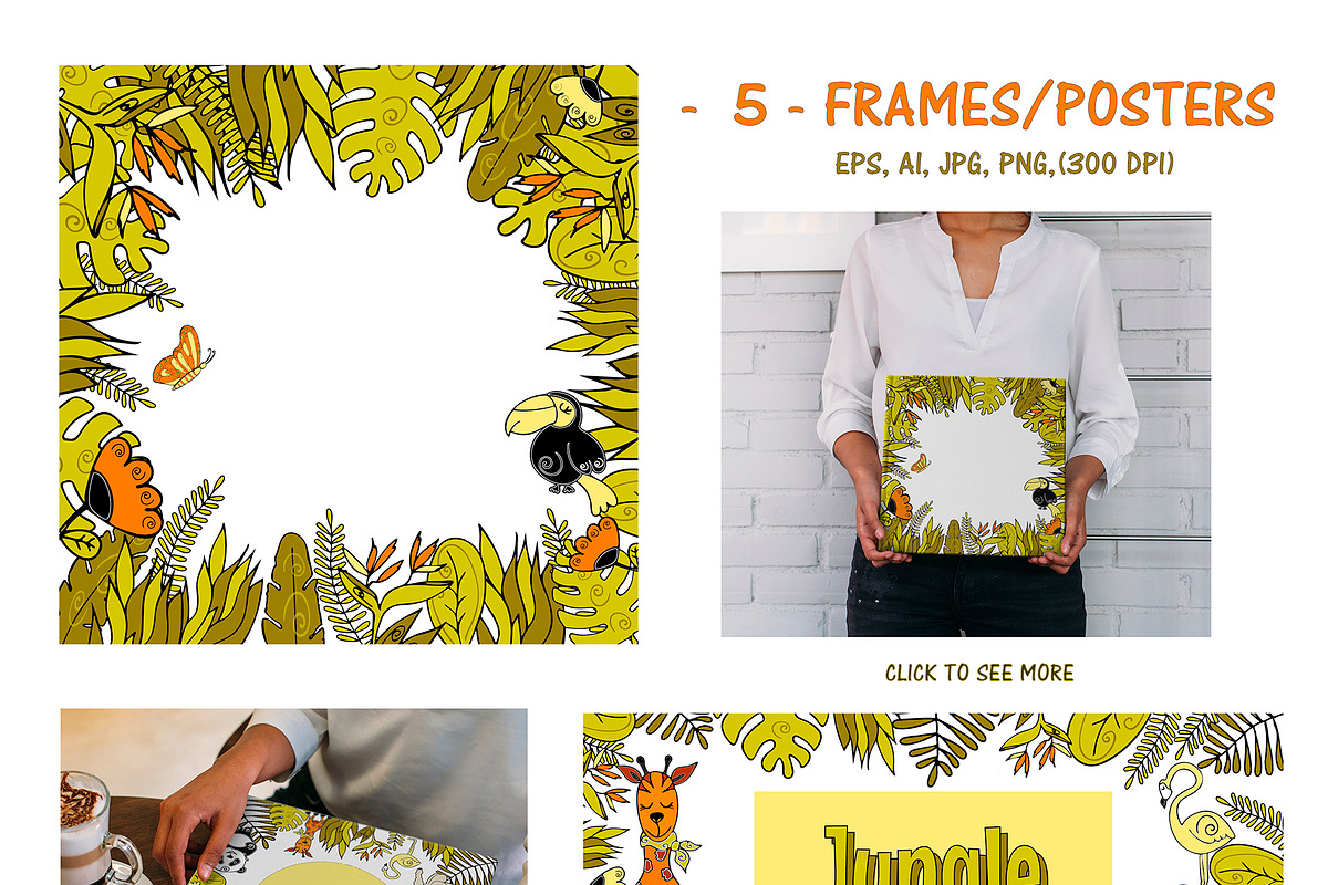 Animals Jungle clipart bundle, an Animal Illustration by WildStrawberry Magic (Photo 3 of 8)
