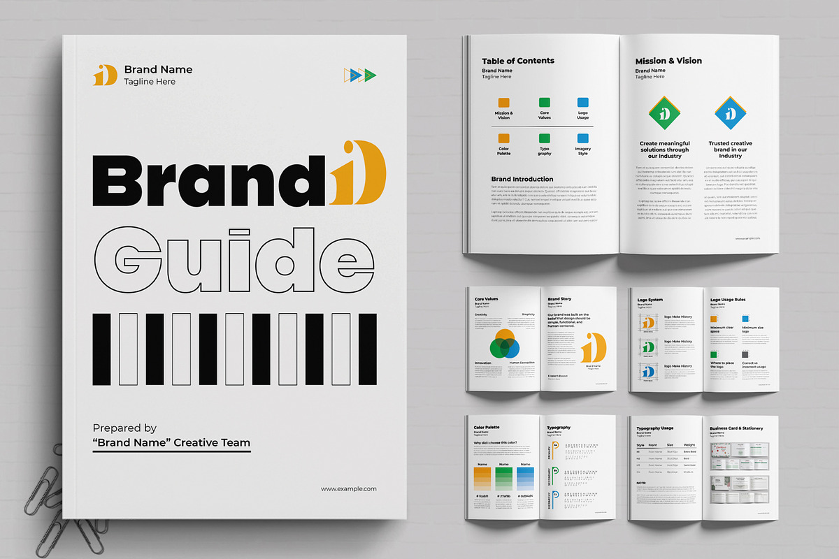 Corporate Brand Guideline Template, a Brochure Template by MightyDesign (Photo 1 of 6)