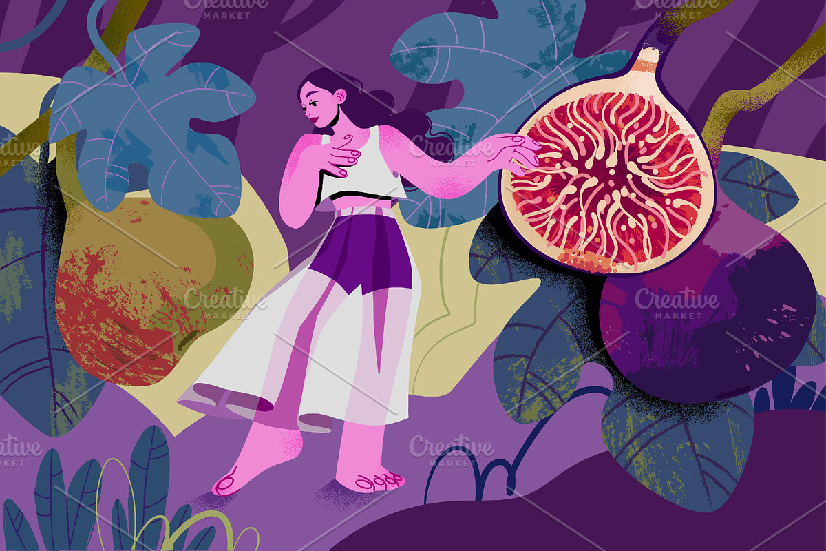 Women&Fruits illustration Collection, a Person Illustration by UnaAnya (Photo 6 of 8)