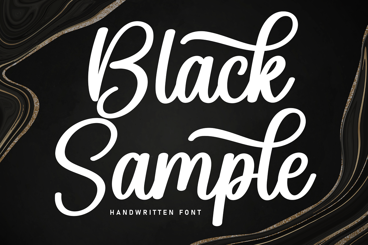 Black Sample | Script Font, a Handwritten Font by Scratchones (Photo 1 of 9)