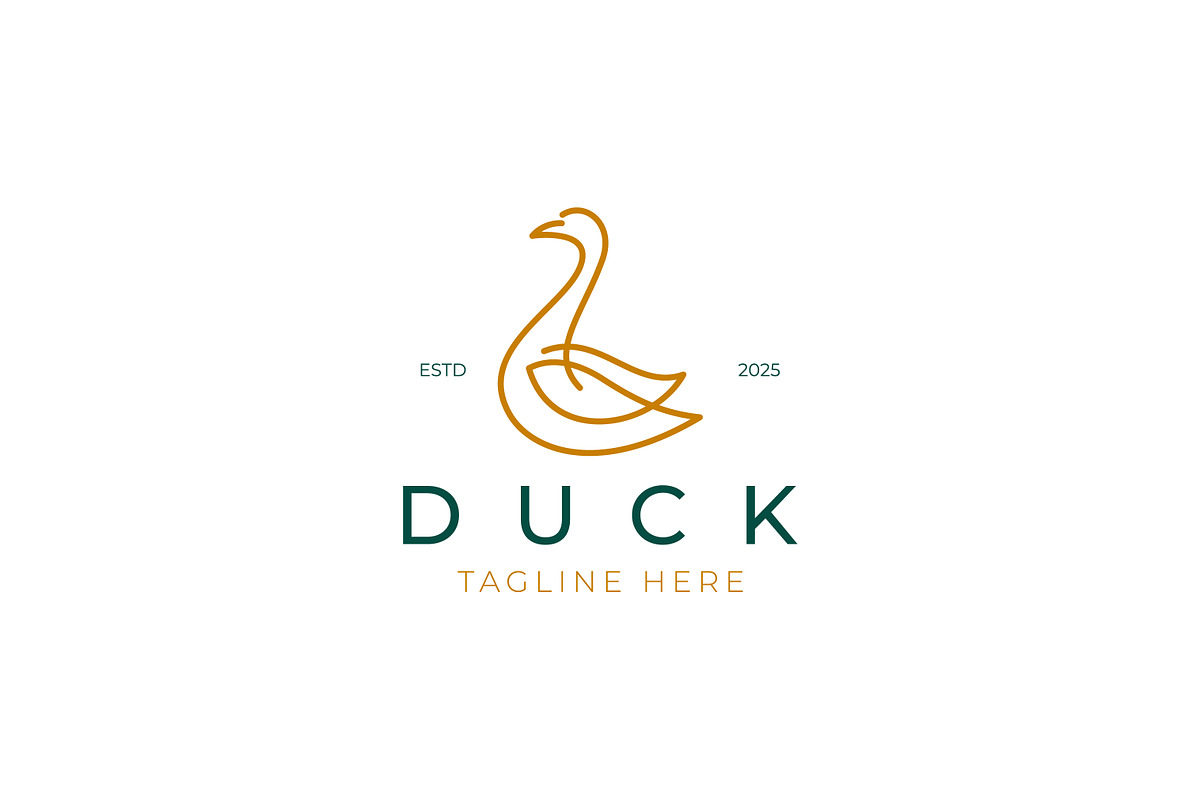 Iconic Line Art Swan or Duck Logo, a Branding & Logo Template by Signatoro (Photo 1 of 3)