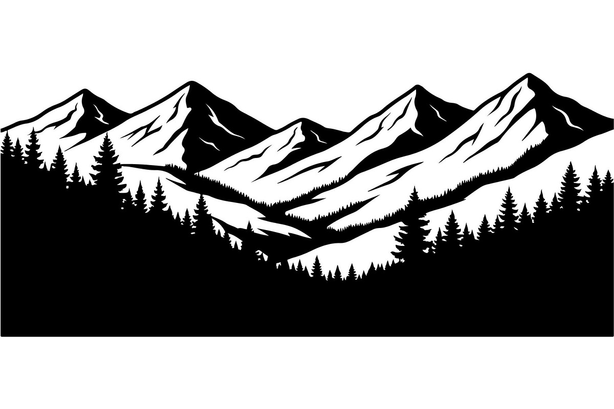 Mountain Range Silhouette, an Object Graphic by Designer_Momina (Photo 20 of 20)