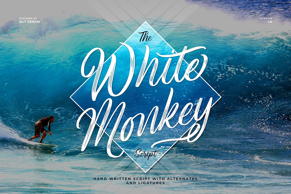 White Monkey, a Script Font by alit design (Photo 1 of 15)