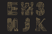 Rulers cyrillic letters + numbers, a Symbol Font by Ognjen Pajic (Thumbnail 5 of 8)