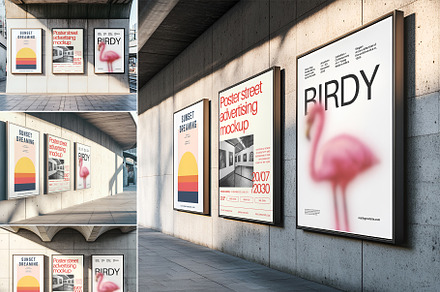 Poster street advertising Mockup