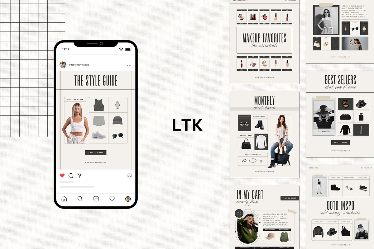 Fashion Blogger LTK Template, a Social Media Template by Deb Creative Studio (Photo 3 of 10)