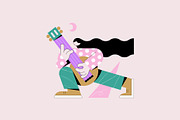 Playful Pastel Vector Characters, a Person Illustration by Léo Alexandre (Thumbnail 3 of 15)