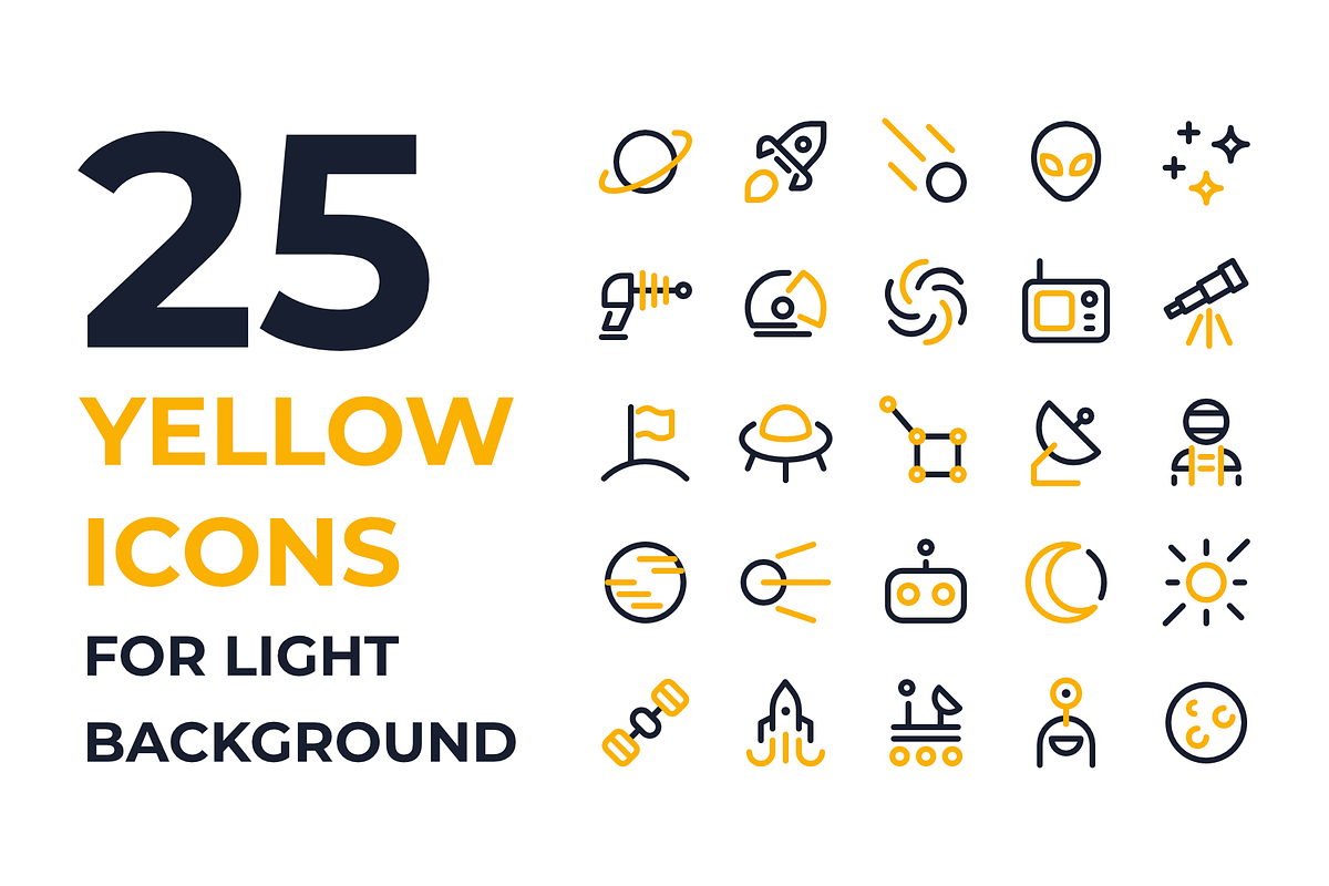 Space icons, an Outline Icon by Ruslan Babkin (Photo 3 of 11)