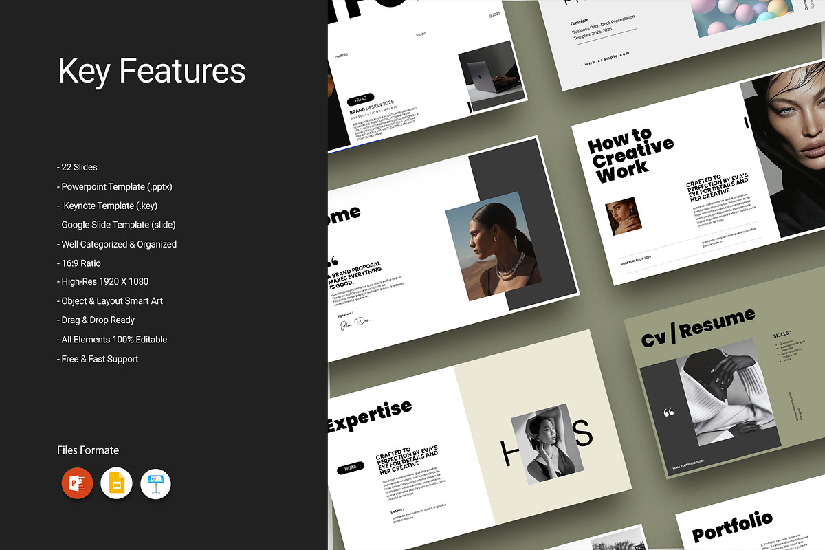 Huas Brand Portfolio Presentation, a Presentation Template by Studio Artisan (Photo 3 of 6)
