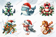 Merry Maritime Christmas Clipart, an Illustration by designcity5 (Thumbnail 3 of 5)