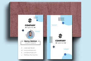 Vertical Business Card Design, a Business Card Template by MightyDesign