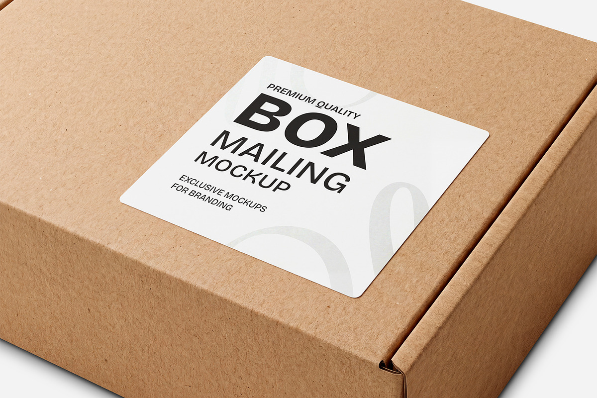 Mailing Box Packaging Mockup, an Advertising Mockup by graphypix (Photo 1 of 4)