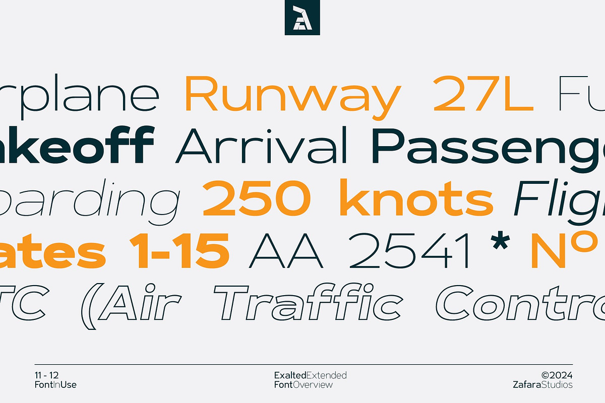 Exalted Extended, a Sans Serif Font by Zafara Studios (Photo 11 of 12)