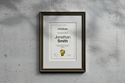 A4 Passe-partout Certificate Mock-up, an Advertising Mockup by zippypixelstudio (Thumbnail 12 of 13)
