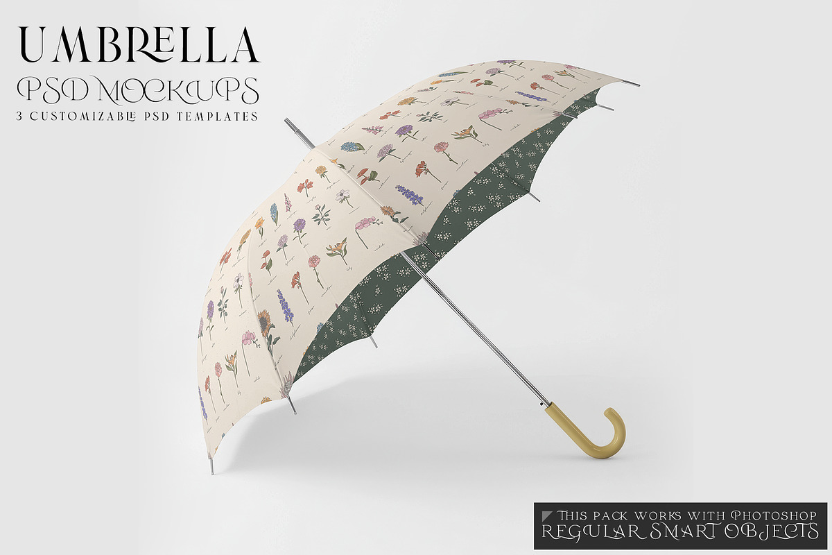 Umbrella Mockups with Smart Objects, a Product Mockup by mock-ups (Photo 1 of 11)