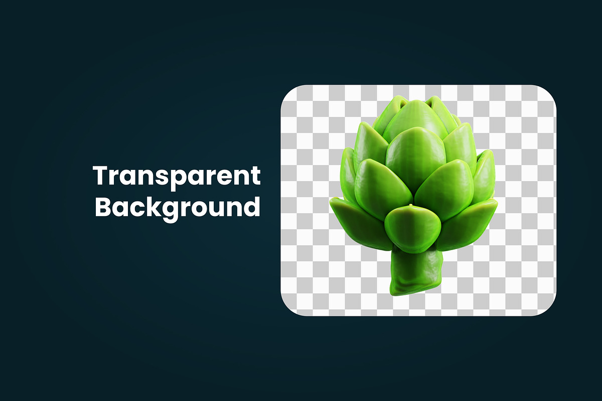 3D Vegetable Element Icon Vol 3, an Object 3D Model by SLAB! Design (Photo 3 of 4)