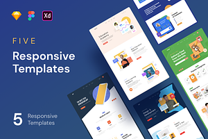 FIVE - Responsive Templates, a Landing Page Template by laaqiq