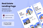 Real Estate Website UI Kit, a Wireframe Template by INSPR STD (Thumbnail 1 of 5)