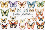 Vintage Butterflies Clipart, an Illustration by Designworld (Thumbnail 1 of 5)