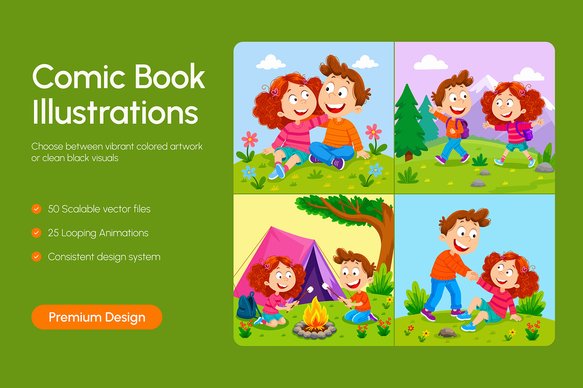 75 Comic Book Illustrations Bundle, an Education Illustration by Brickclay (Photo 1 of 12)