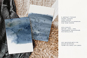Blue Indigo Watercolor Washes Shapes, a Texture Illustration by YarovaArt (Thumbnail 2 of 10)