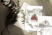 Winter Berries Christmas Watercolour, a Decorative Illustration by whiteheartdesign (Thumbnail 4 of 14)
