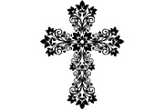 Floral Cross Silhouette, an Object Graphic by Creativeshirt (Thumbnail 4 of 20)