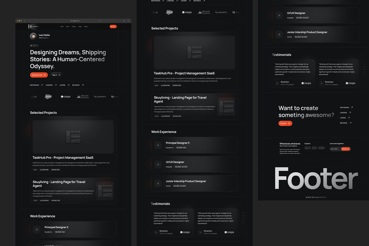 Halahfolio - Portofolio Website, an UI Kit Template by Eureka Supply (Photo 4 of 4)