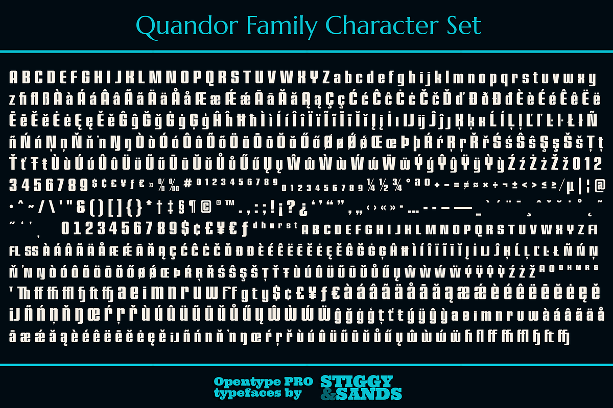 Quandor Family, a Sans Serif Font by Stiggy & Sands (Photo 9 of 9)