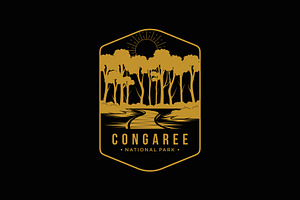Line art Congaree National Park logo, a Branding & Logo Template by swarnstudio