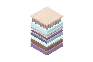 Layered orthopedic mattress icon, an Object Illustration by the8monkey