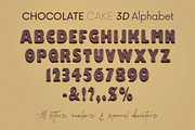 Chocolate Cake - 3D Lettering, a Graphic by MIIM (Thumbnail 8 of 8)