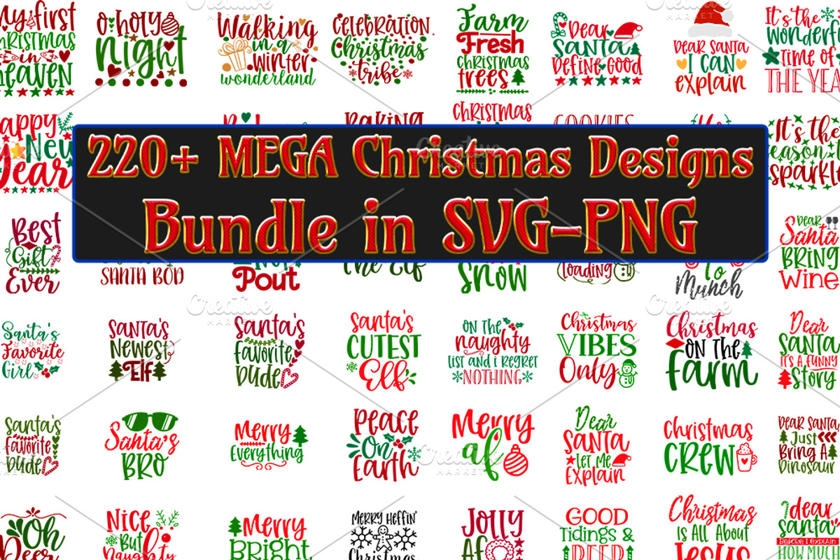 MEGA Christmas Vibes PNG and SVG, a Graphic by ExpressTeesArt (Photo 1 of 8)