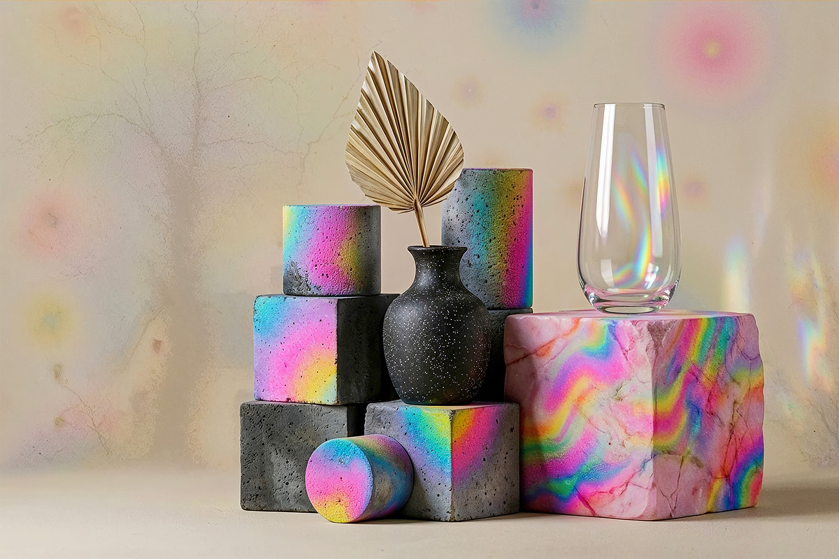 Prism Light & Stone Still Life, an Object Illustration by StockVerse Creative (Photo 3 of 4)