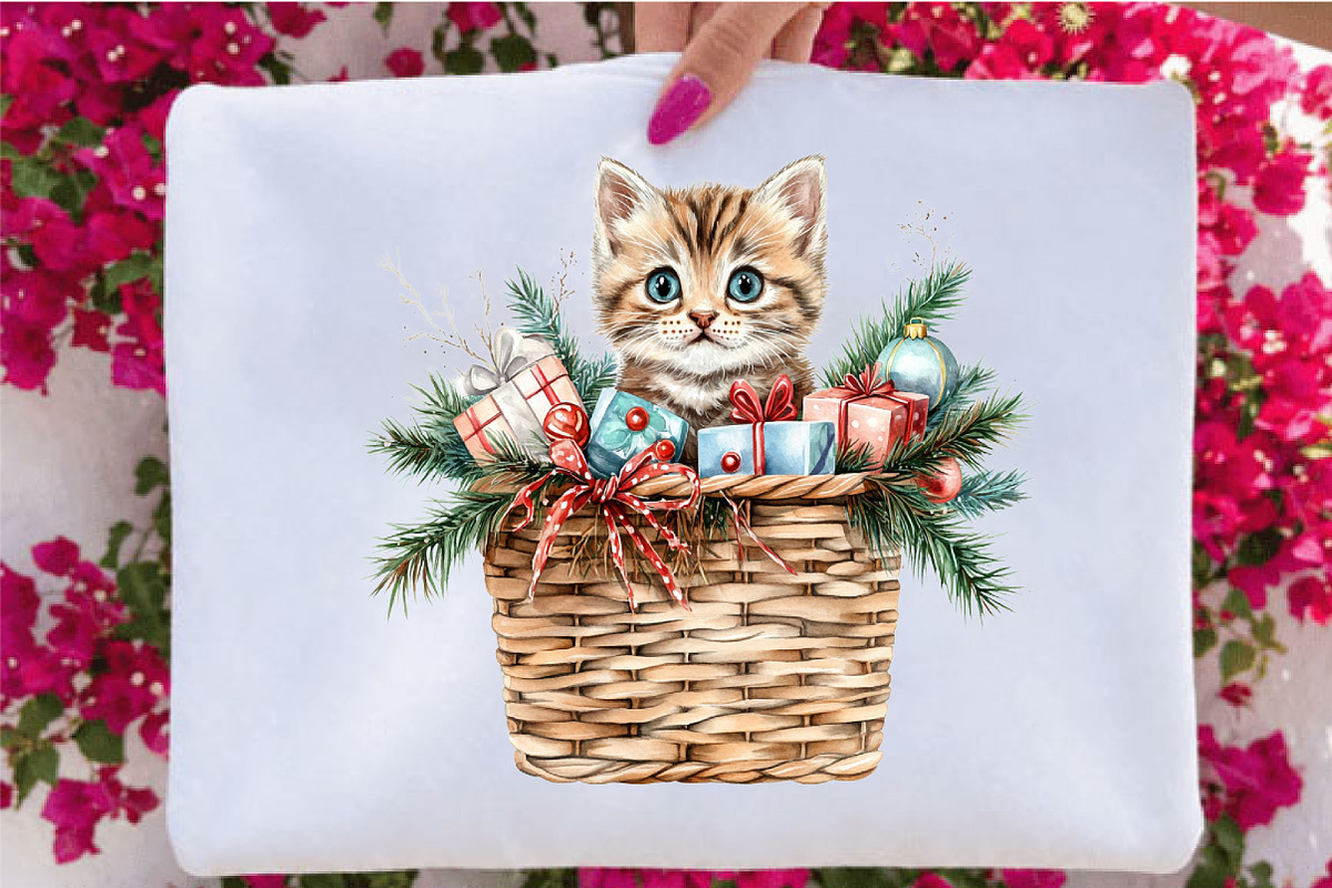 Funny Black Cat Christmas Clipart, an Animal Illustration by SVGArt (Photo 4 of 5)