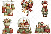 Whimsical Christmas Clipart, an Illustration by Black Bird Studio (Thumbnail 5 of 6)