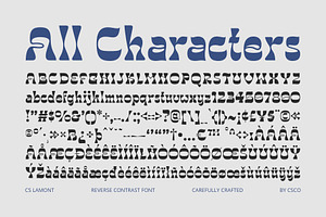 CS Lamont Reverse Contrast Font