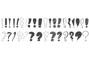 Hand drawn exclamation question, an Object Illustration by Lemberg Vector