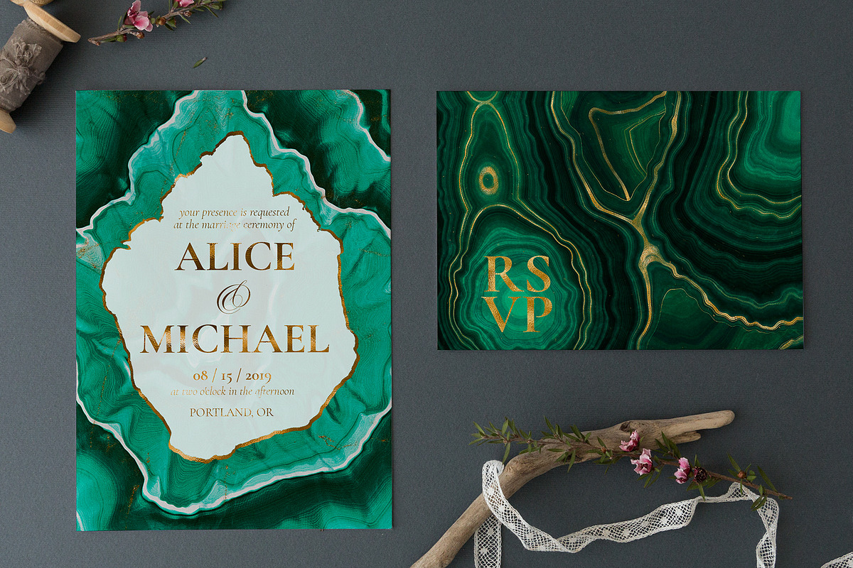 10 Malachite & Gold Mineral Textures, a Texture Graphic by CatJello Graphics (Photo 2 of 21)