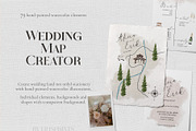 Watercolor Wedding Map Creator, a Person Illustration by lilisprints (Thumbnail 1 of 8)