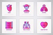 Heart Attack | 16 Thin Line Icons, an Outline Icon by Alex Blogoodf (Thumbnail 5 of 11)