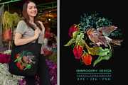 Strawberry and bird, a Decorative Illustration by Matrioshka (Thumbnail 1 of 8)